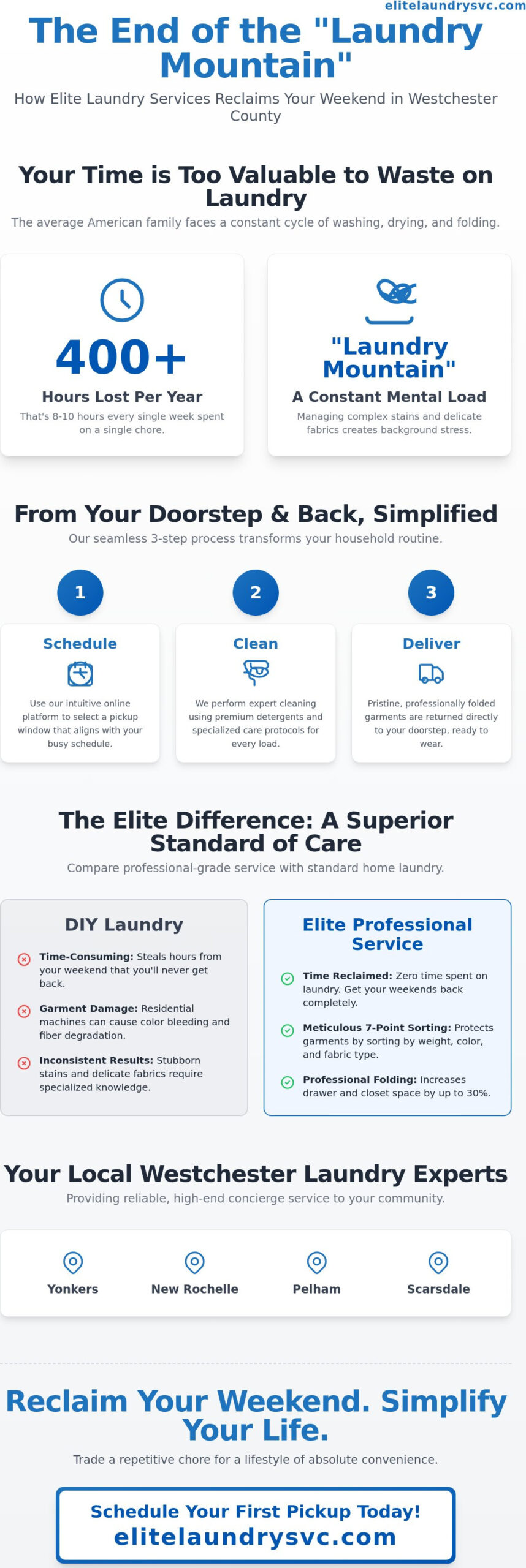 Family Laundry Service in Westchester County: Reclaim Your Weekends